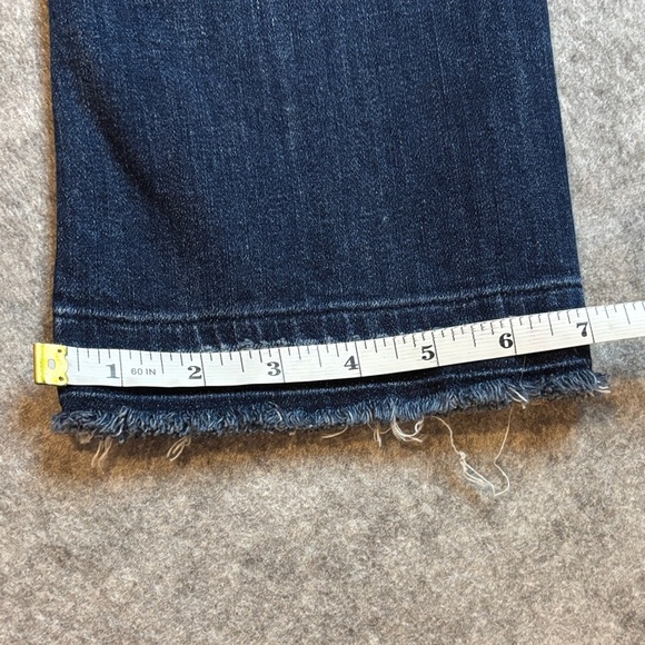 Citizens of Humanity Drew Crop Flare Jeans Size 26 Frayed Cuff Blue ✨ - Picture 3 of 15